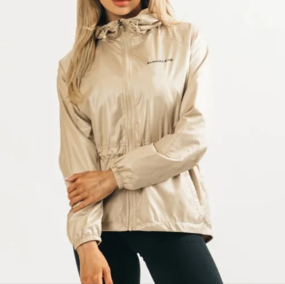 Alphalete Plus Size Infinity Explorer Zip Jacket 3XL Hooded Windbreaker Pockets